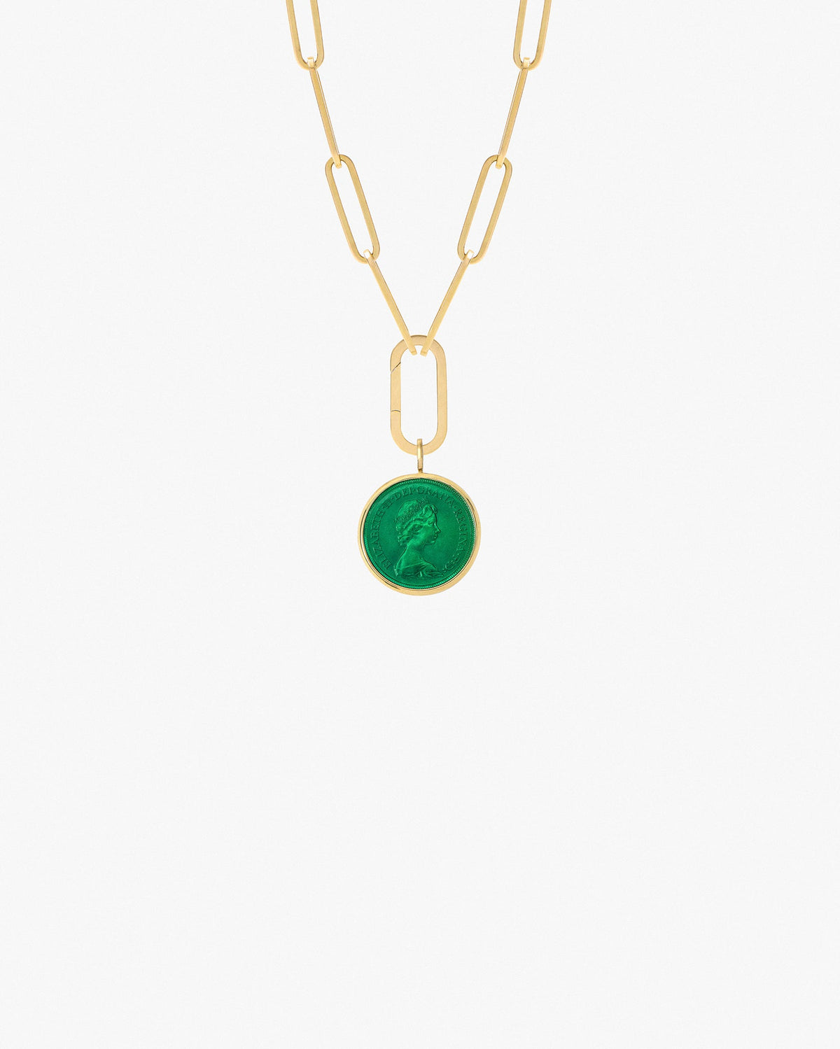 Fresca Queen Elizabeth II Sovereign Chain Necklace, 18K Yellow Gold Connector