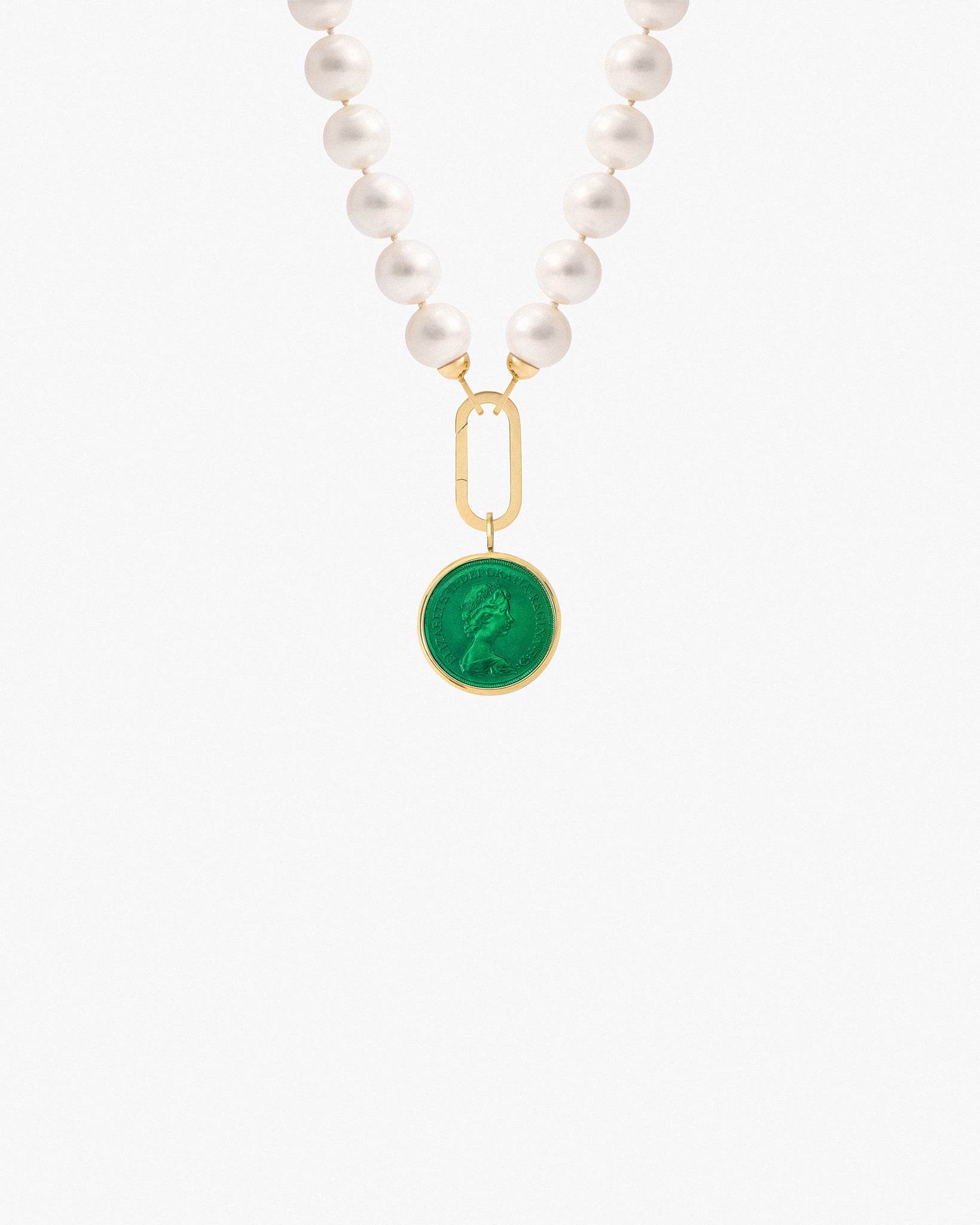 Fresca Pearl Necklace with 18K Yellow Gold Connector