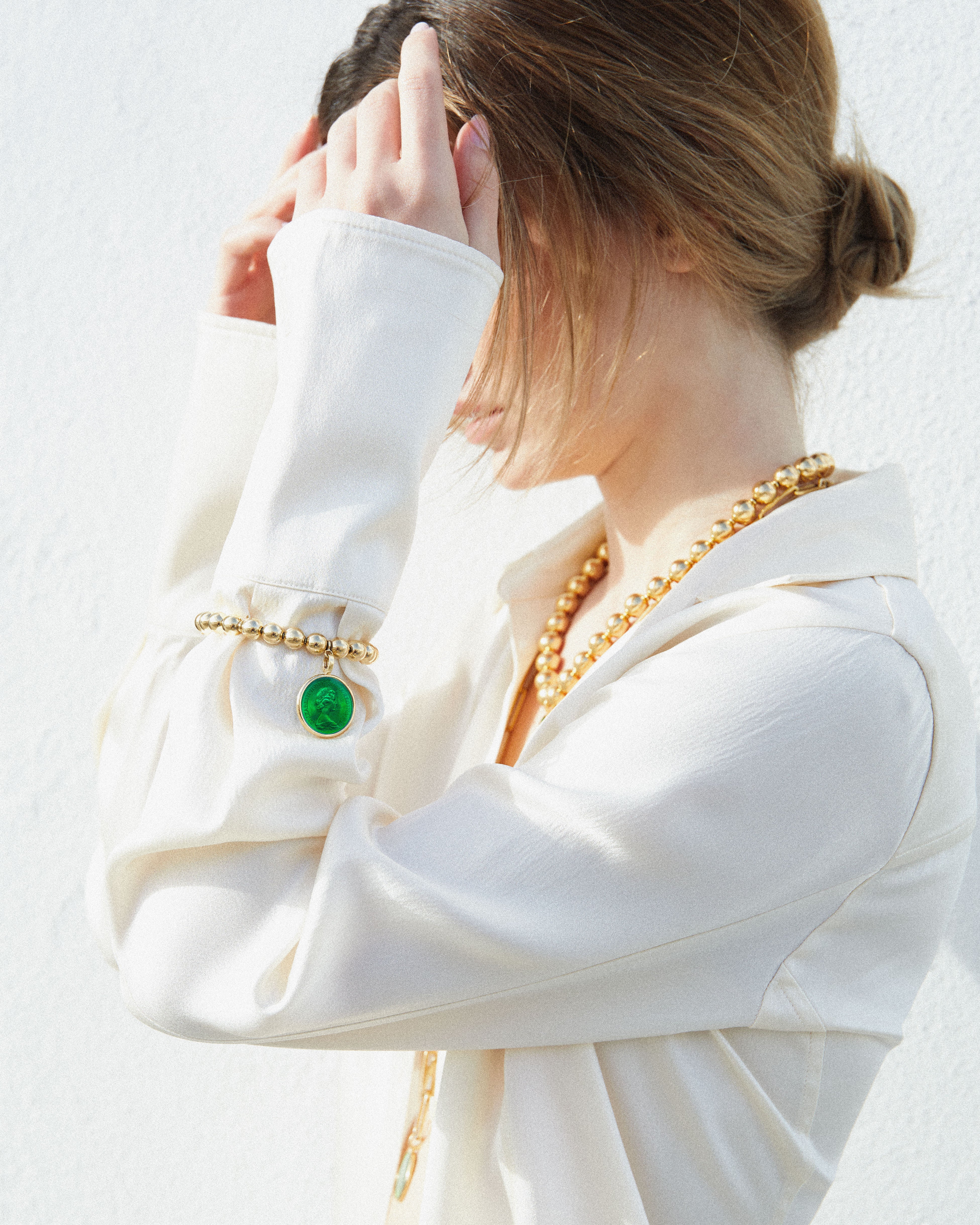 Fresca Bead Bracelet in 18K Yellow Gold