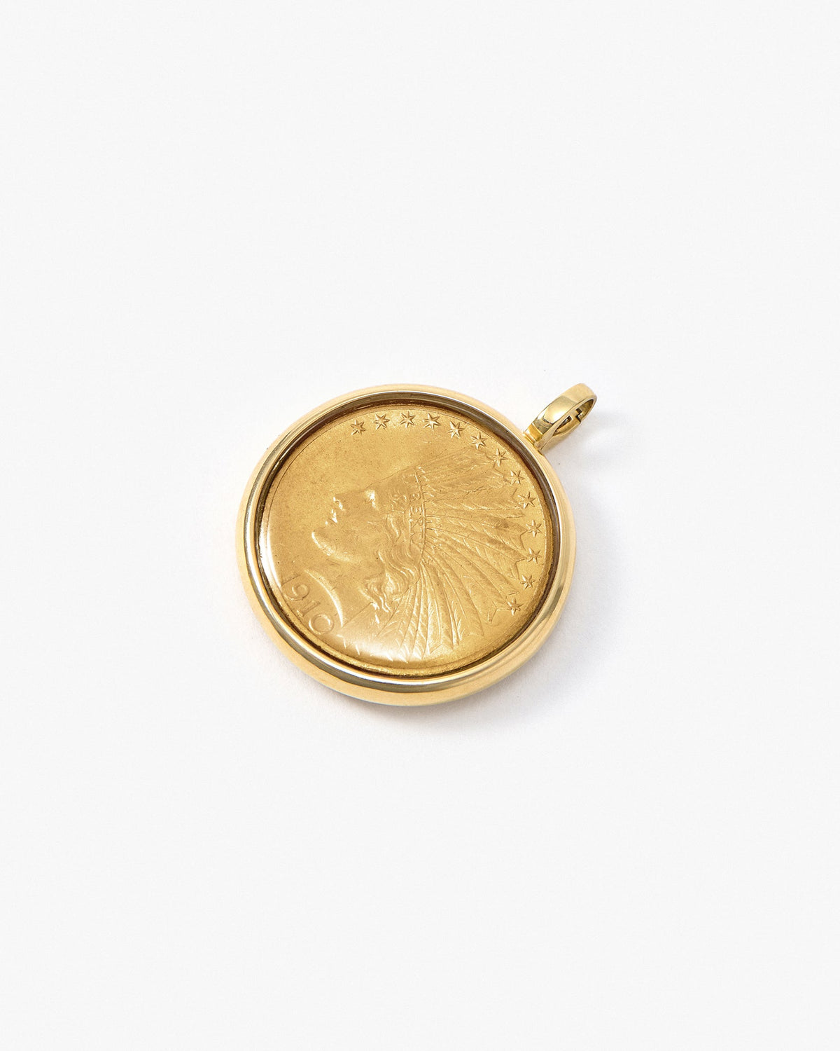 Pilla Indian Head Eagle Chain Necklace, 18K Yellow Gold Connector