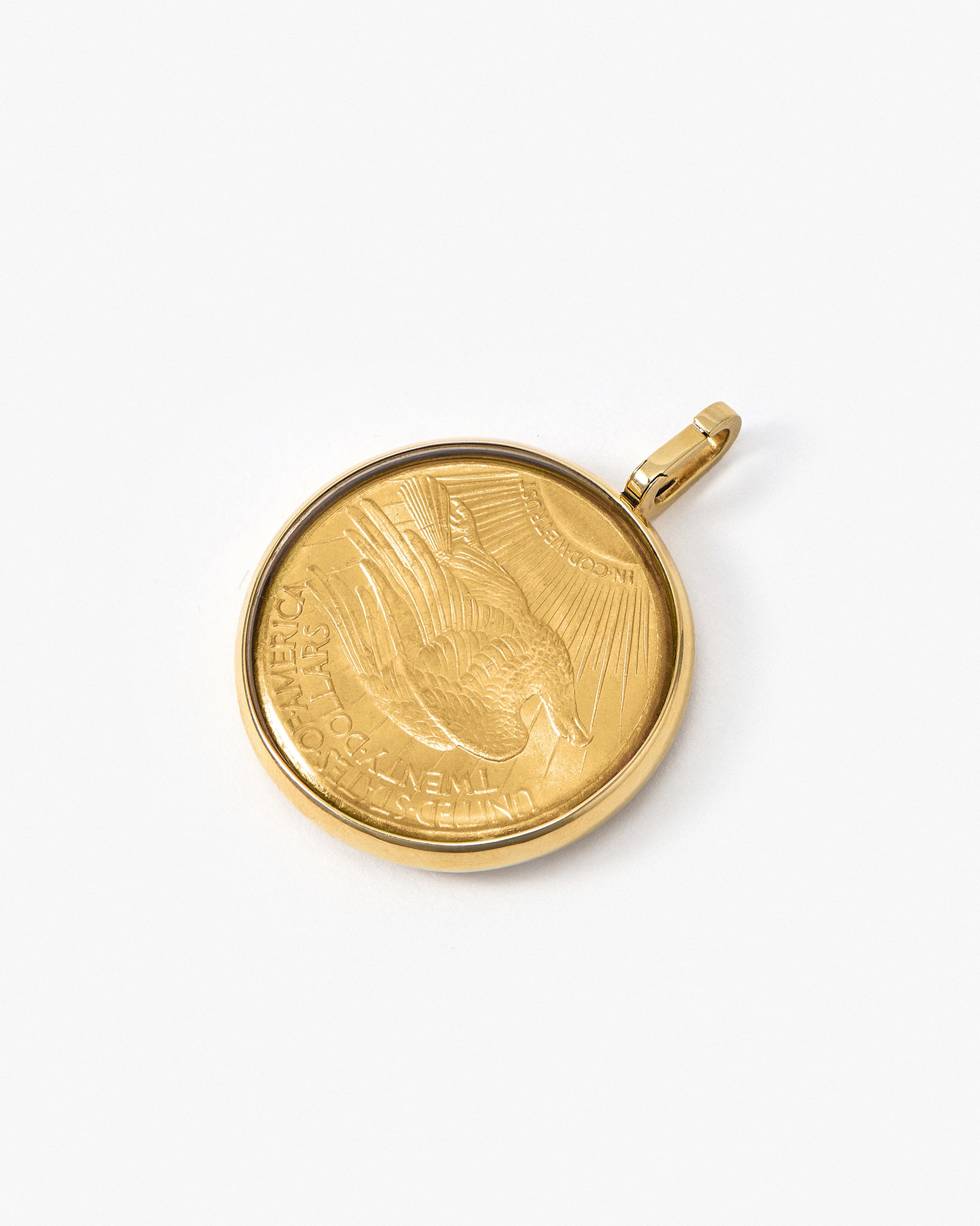Pilla Chain Necklace with St. Gaudens Double Eagle and 18K Yellow Gold Connector