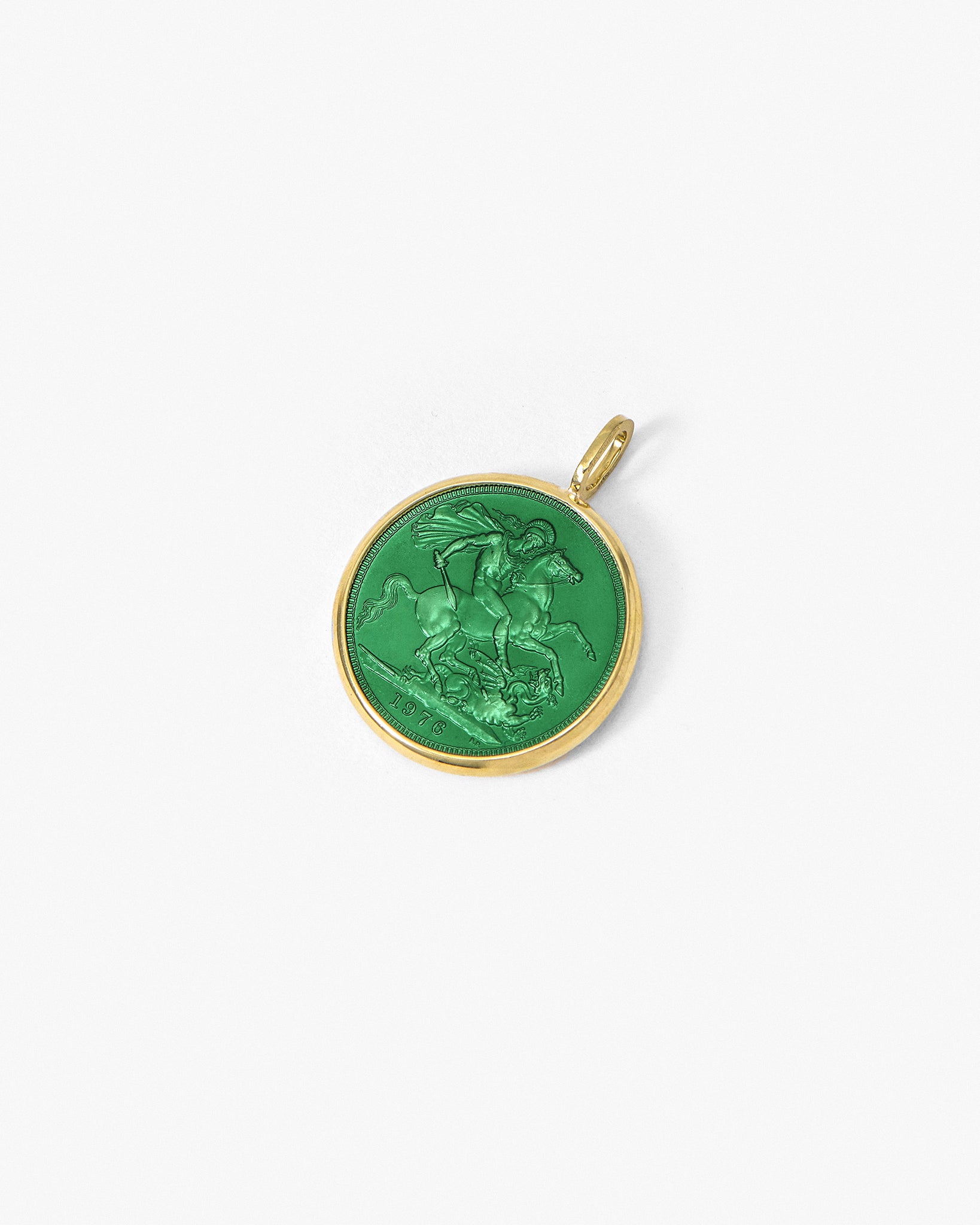 Fresca Medal in emerald green enamel
