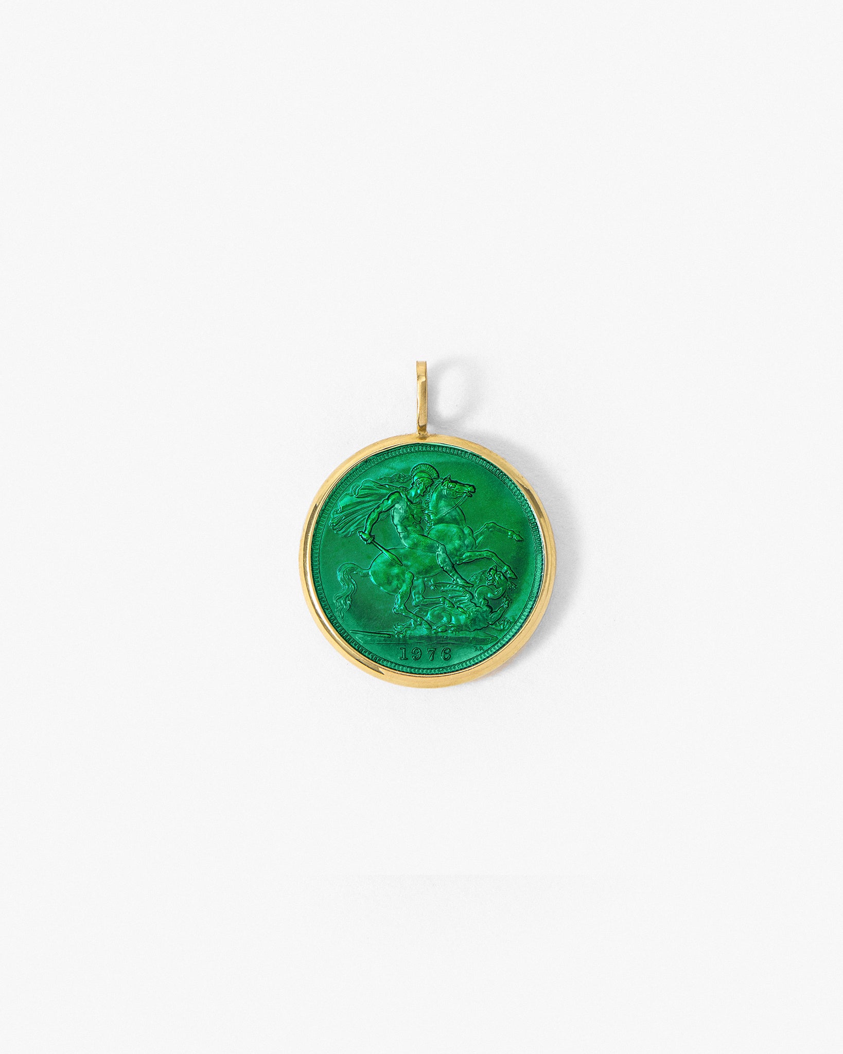 Fresca Medal in emerald green enamel