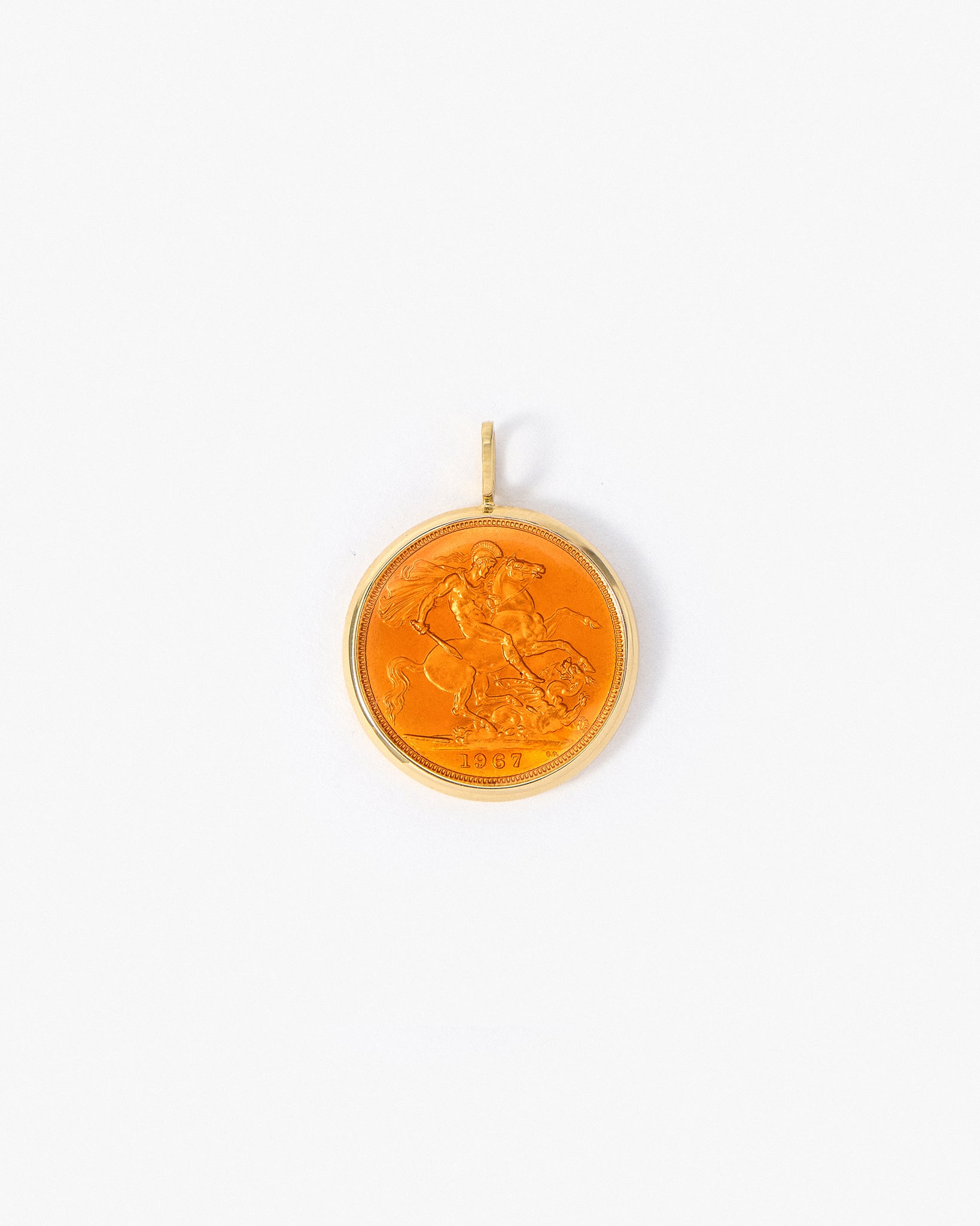Fresca Medal in orange enamel