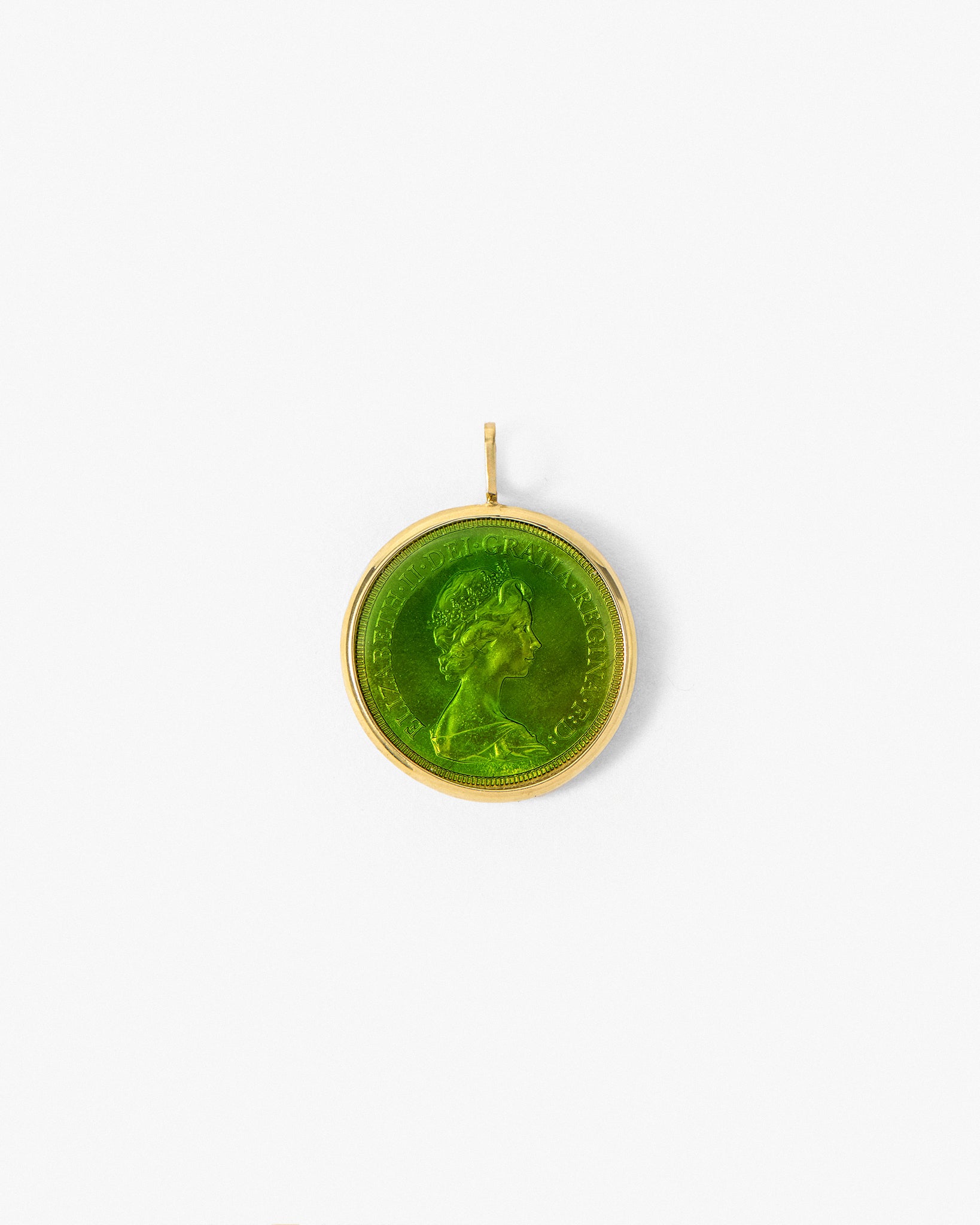Fresca Medal in lime green enamel
