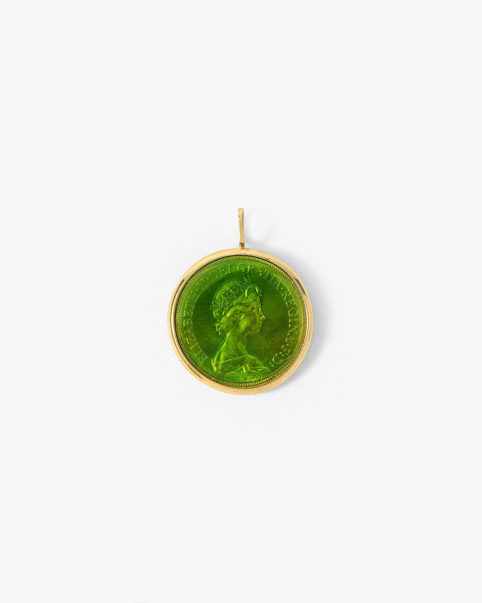 Fresca Medal in lime green enamel