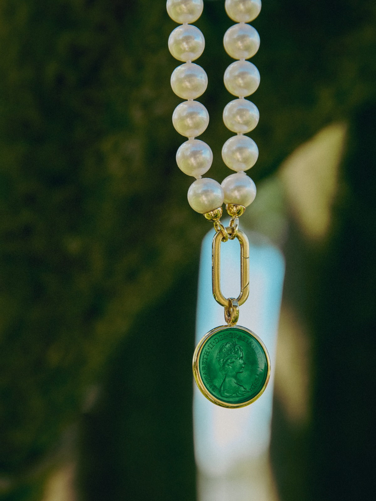 Fresca Pearl Necklace 80 cm lenght with 18K Yellow Gold Connector