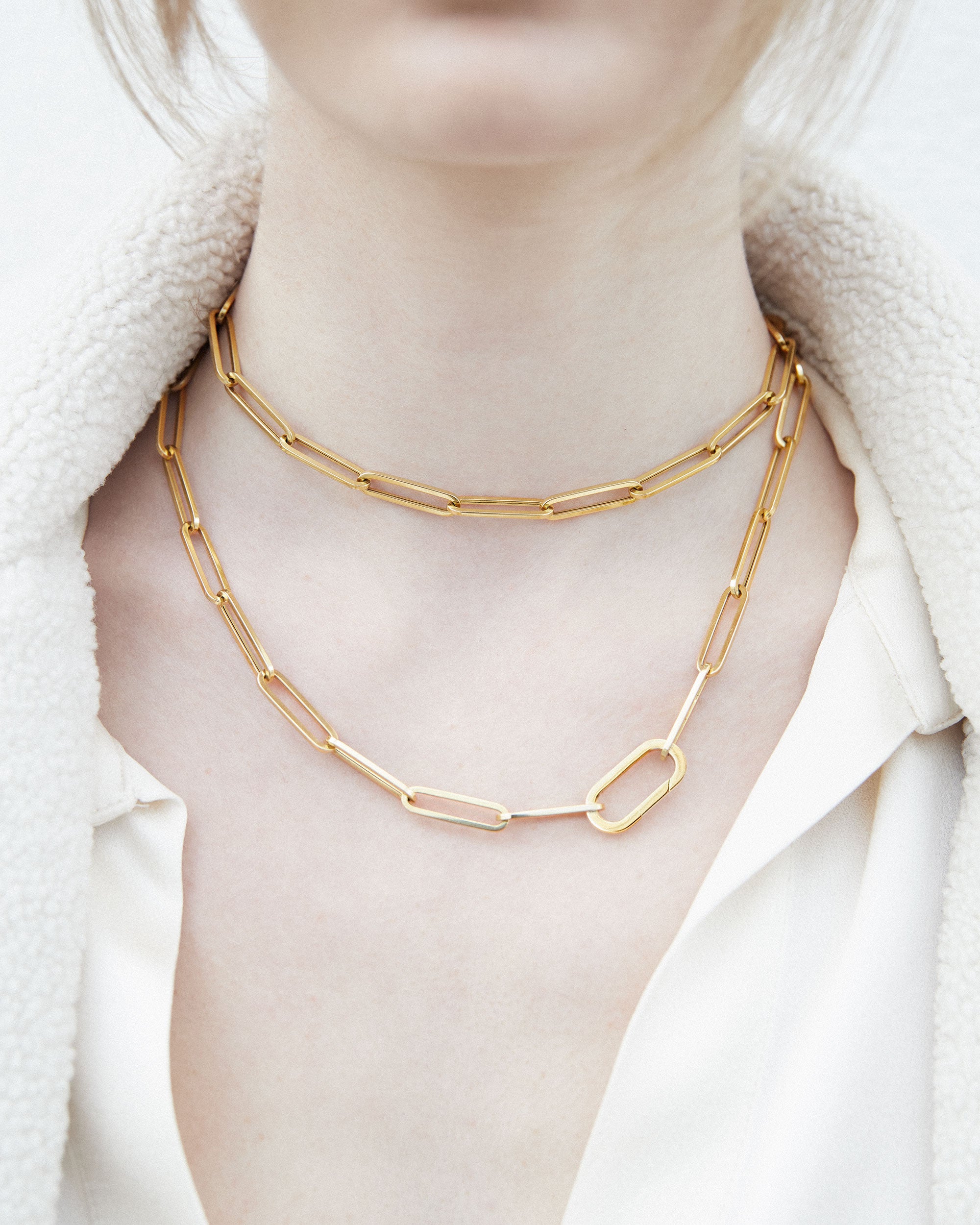 Long Chain Necklace in 18K Yellow Gold