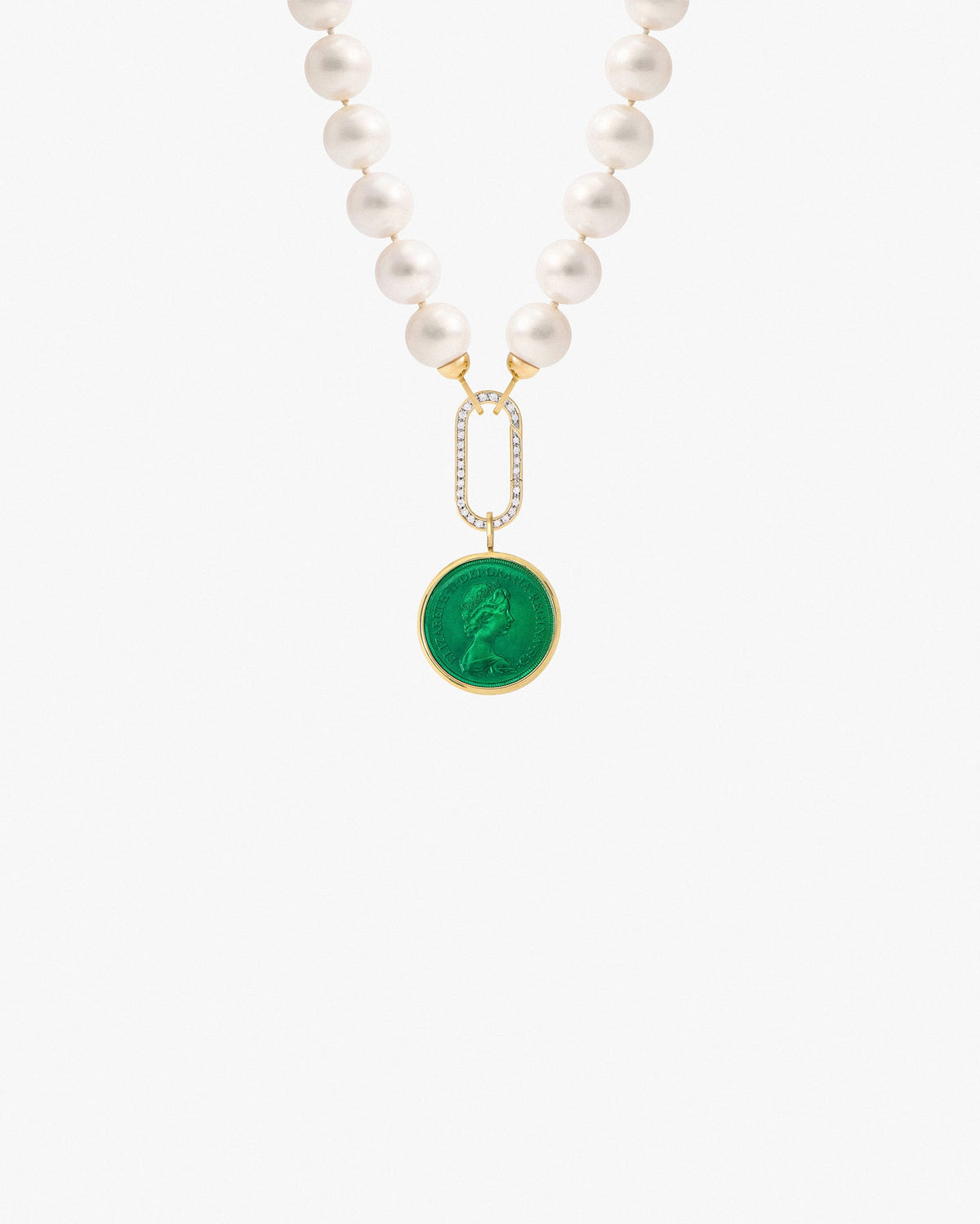 Fresca Pearl Necklace 80 cm lenght with Diamond set Connector