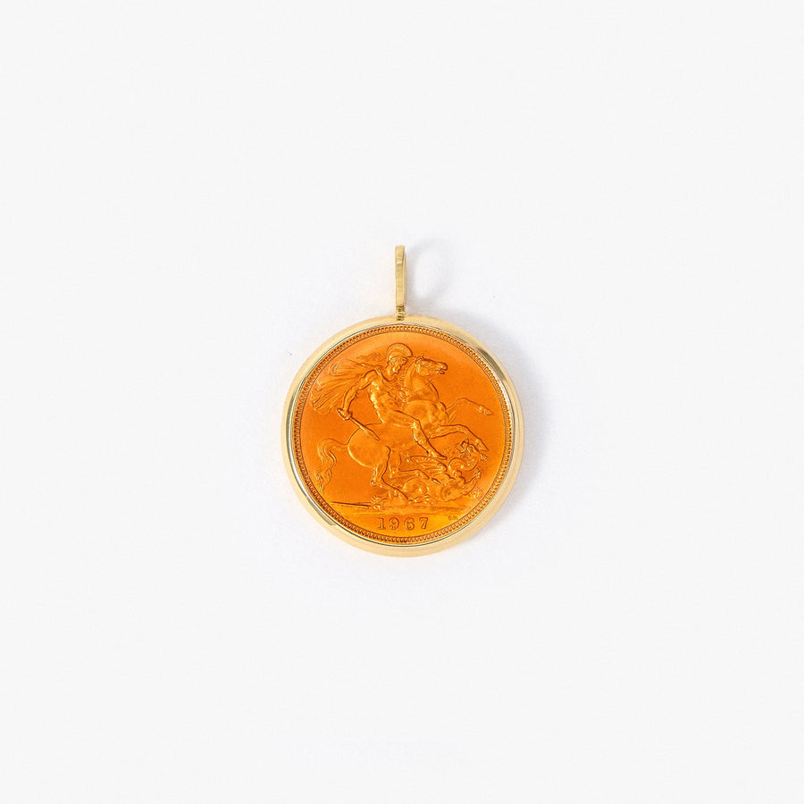 Fresca Queen Elizabeth II Sovereign Medal, Orange Enamel