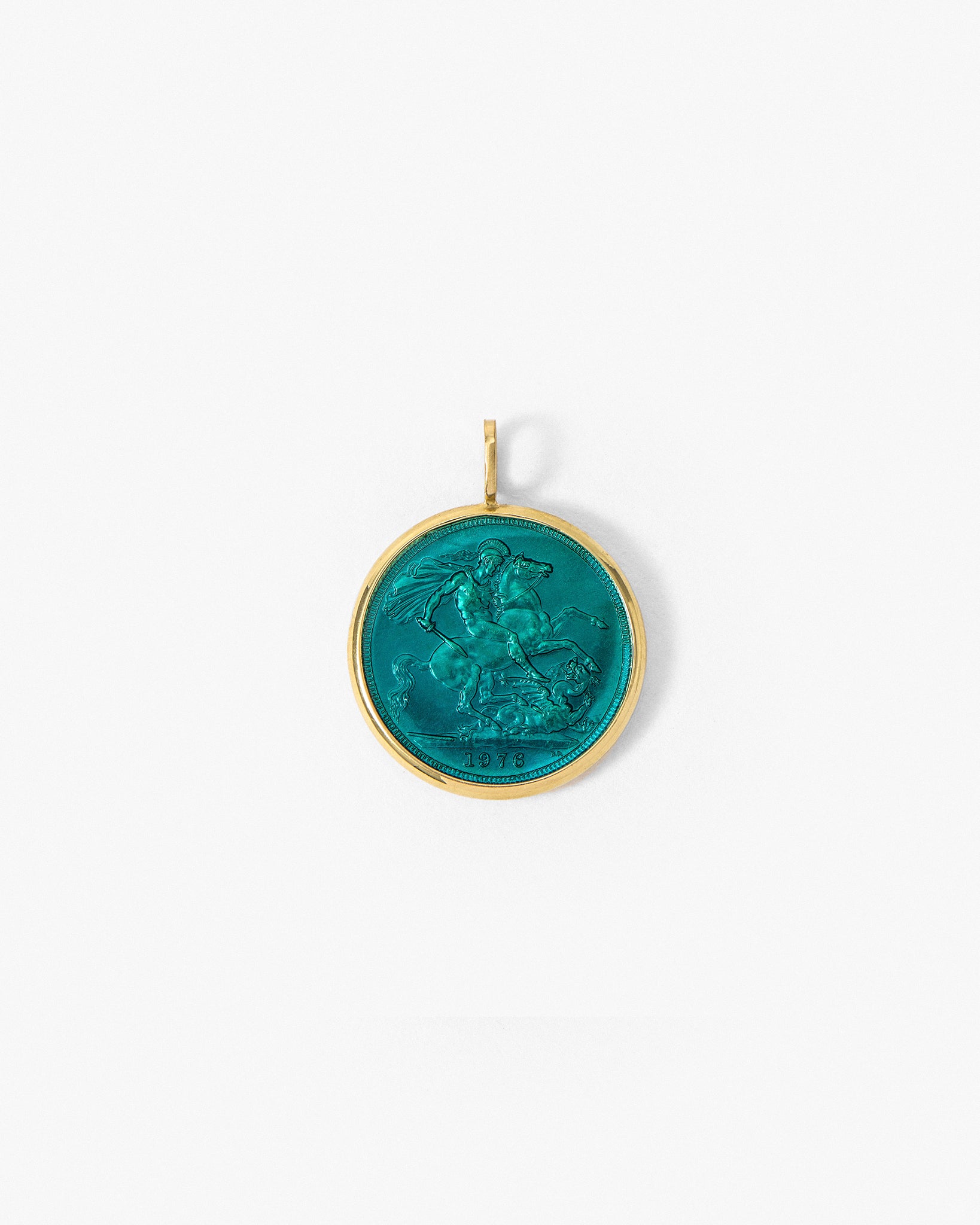 Fresca Medal in teal enamel