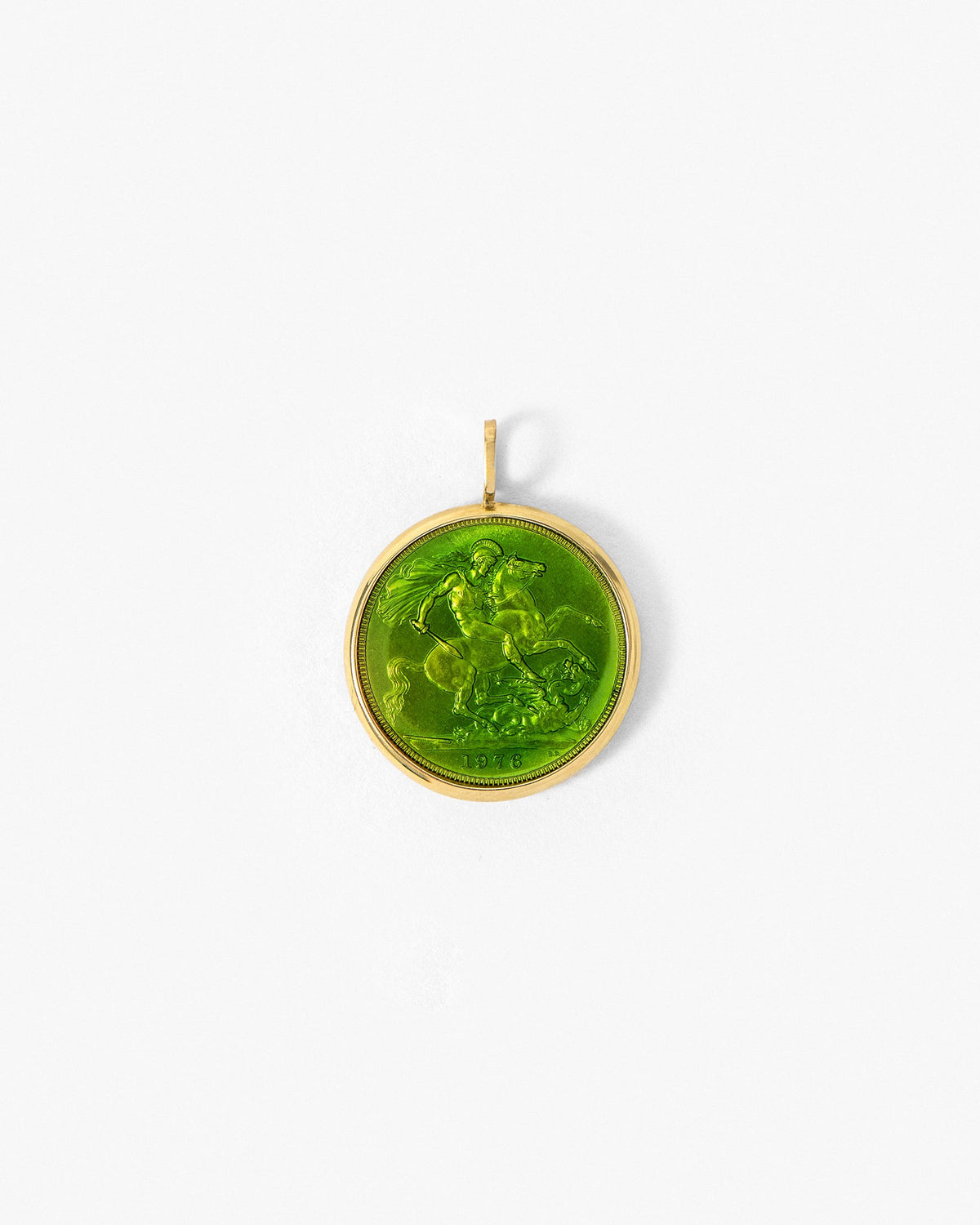 Fresca Medal in lime green enamel