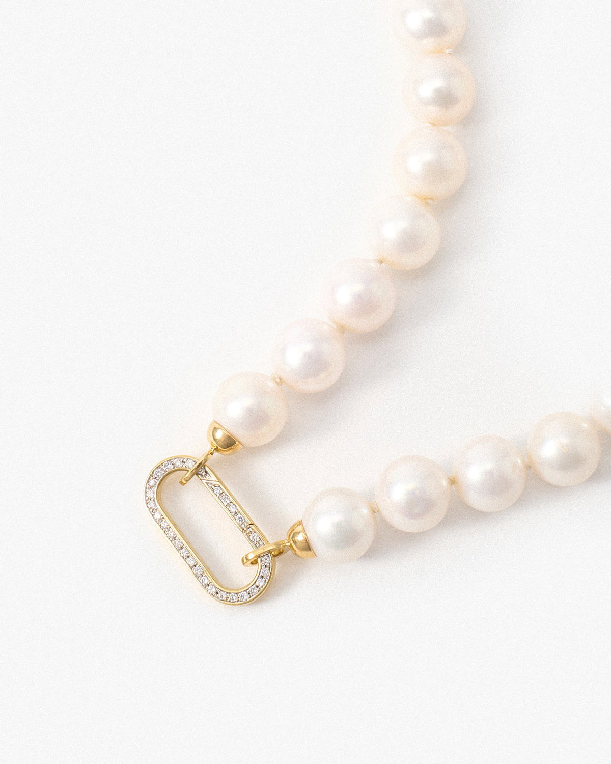 Fresca Pearl Necklace 80 cm lenght with Diamond set Connector